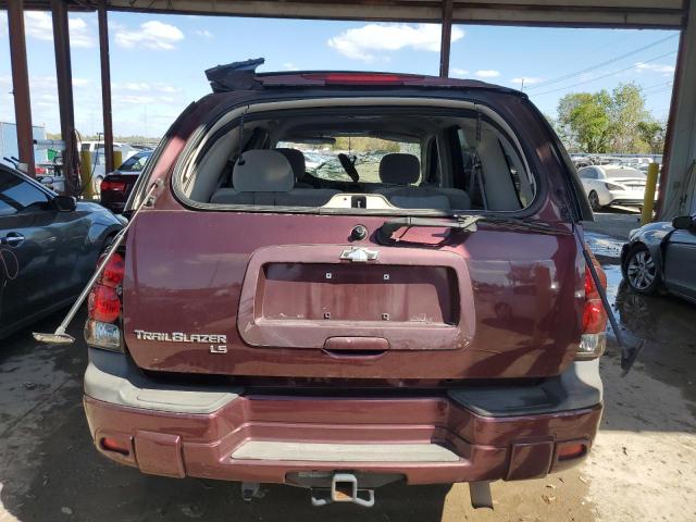 1GNDT13S962269727 - 2006 CHEVROLET TRAILBLAZE LS BURGUNDY photo 6