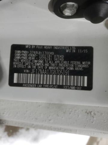 JF1ZNAA17G8705191 - 2016 TOYOTA SCION FR-S WHITE photo 13