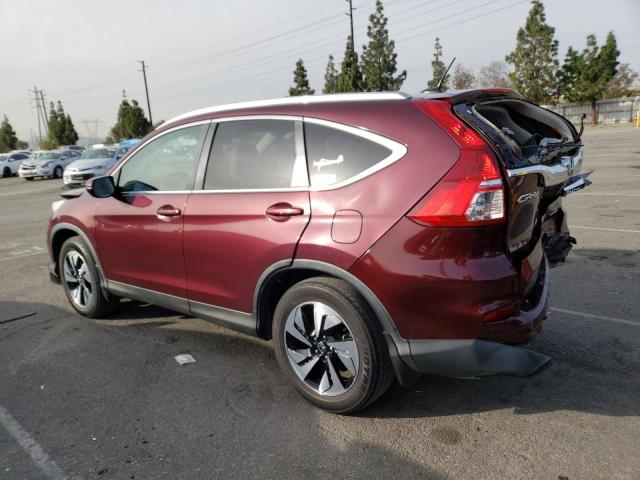 5J6RM3H99GL015745 - 2016 HONDA CR-V TOURING BURGUNDY photo 2