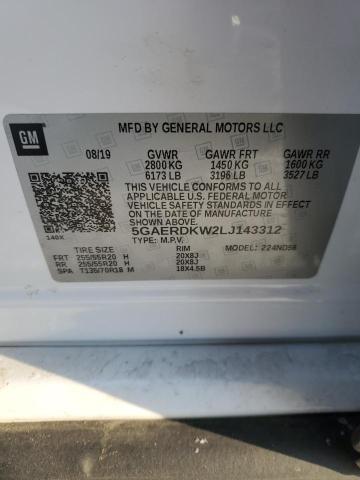 5GAERDKW2LJ143312 - 2020 BUICK ENCLAVE AVENIR თეთრი ფოტო 13