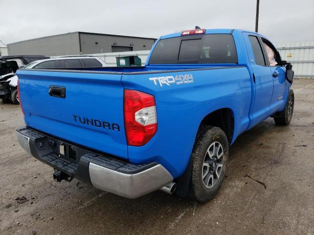 5TFUY5F19MX994569 - 2021 TOYOTA TUNDRA DOUBLE CAB SR/SR5 BLUE photo 4
