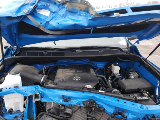 5TFUY5F19MX994569 - 2021 TOYOTA TUNDRA DOUBLE CAB SR/SR5 BLUE photo 7