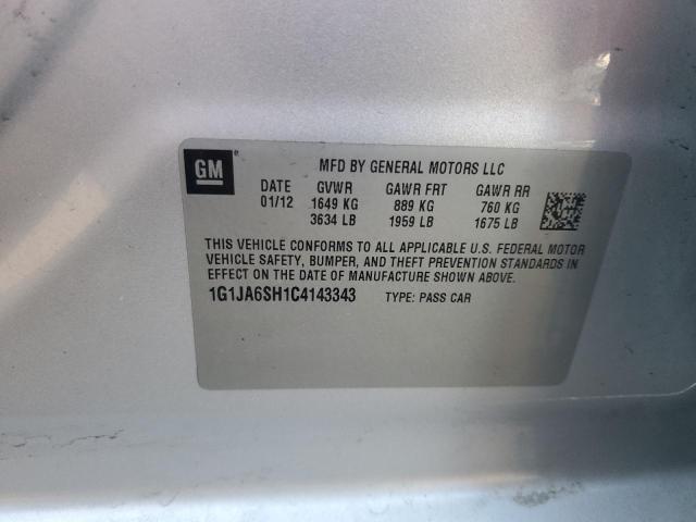 1G1JA6SH1C4143343 - 2012 CHEVROLET SONIC LS 银色 照片 12