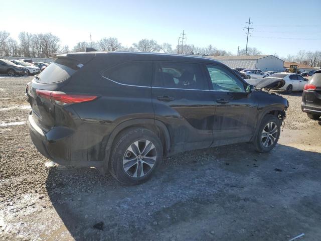 5TDGZRBH0NS579541 - 2022 TOYOTA HIGHLANDER XLE 黑色 照片 3