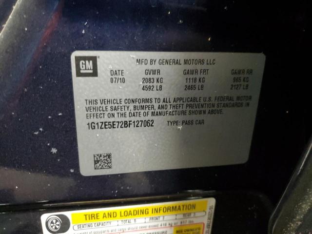 1G1ZE5E72BF127062 - 2011 CHEVROLET MALIBU LTZ BLUE photo 12