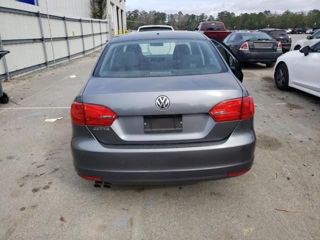 3VW2K7AJ8CM345309 - 2012 VOLKSWAGEN JETTA BASE GRAY photo 6