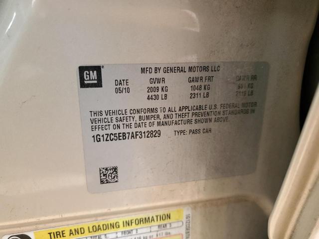 1G1ZC5EB7AF312829 - 2010 CHEVROLET MALIBU 1LT BEIGE photo 12