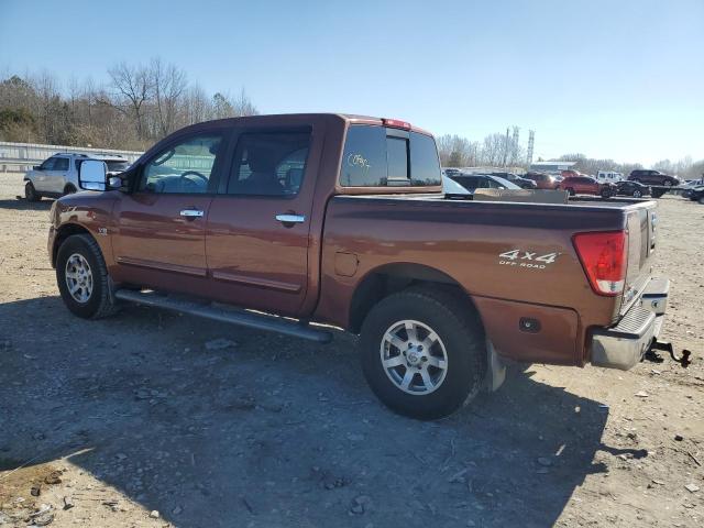 1N6AA07BX4N580033 - 2004 NISSAN TITAN XE BROWN photo 2