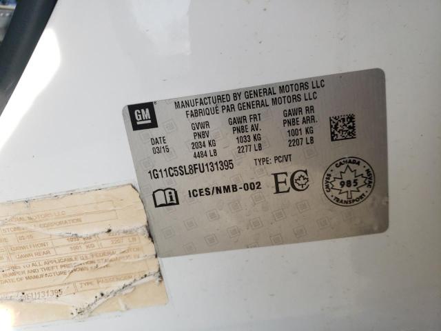 1G11C5SL8FU131395 - 2015 CHEVROLET MALIBU 1LT 白色 照片 12