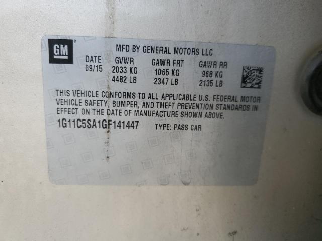 1G11C5SA1GF141447 - 2016 CHEVROLET MALIBU LIM LT ბეჟი ფოტო 12