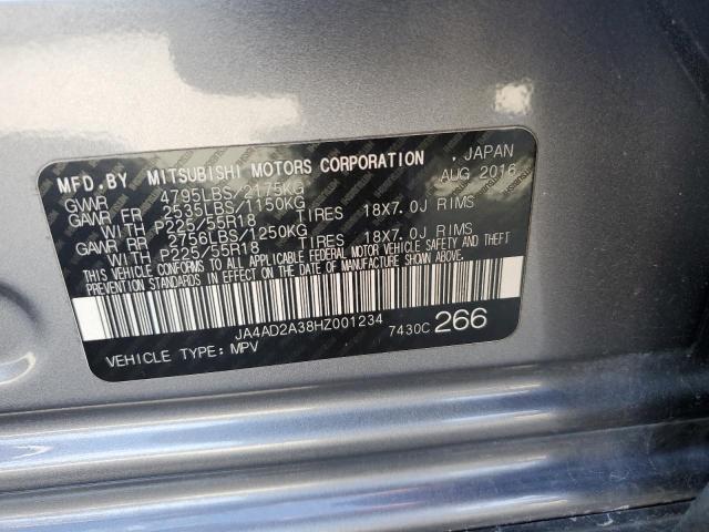 JA4AD2A38HZ001234 - 2017 MITSUBISHI OUTLANDER ES GRAY photo 13