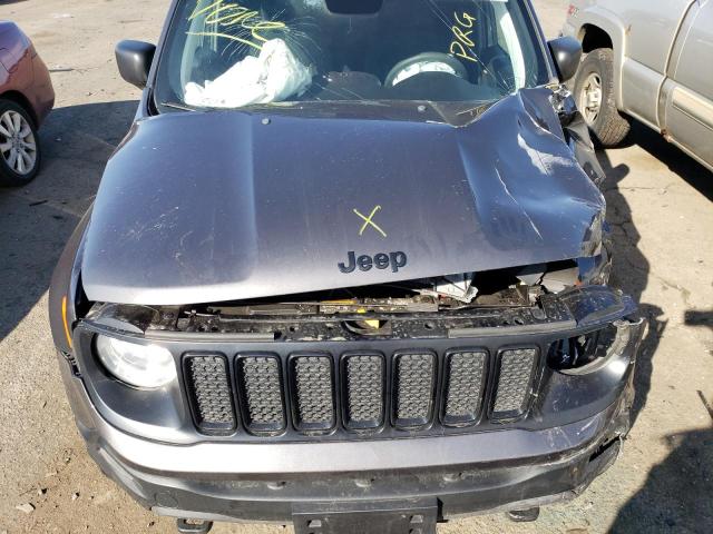 ZACNJBAB2KPK93327 - 2019 JEEP RENEGADE SPORT Մոխրագույն լուսանկար 11