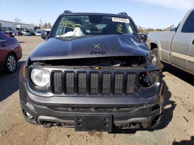 ZACNJBAB2KPK93327 - 2019 JEEP RENEGADE SPORT Մոխրագույն լուսանկար 5