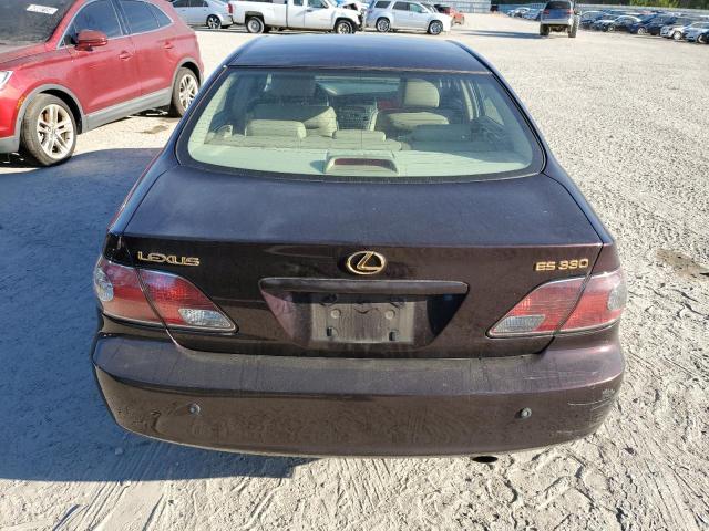 JTHBA30G040006633 - 2004 LEXUS ES 330 BURGUNDY photo 6