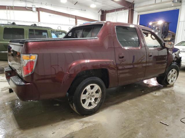 2HJYK16528H509029 - 2008 HONDA RIDGELINE RTL MAROON photo 3