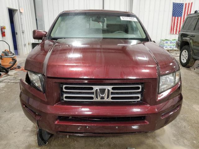 2HJYK16528H509029 - 2008 HONDA RIDGELINE RTL MAROON photo 5