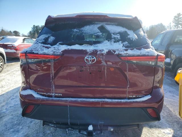 5TDHZRBH6LS054243 - 2020 TOYOTA HIGHLANDER XLE 红色 照片 6