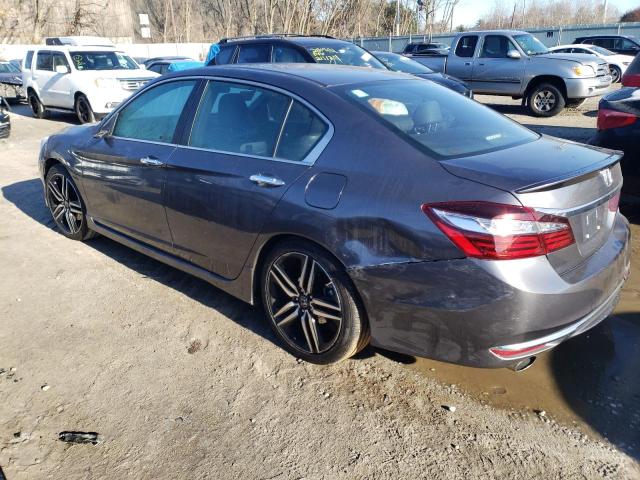 1HGCR2F57HA277236 - 2017 HONDA ACCORD SPORT GRAY photo 2