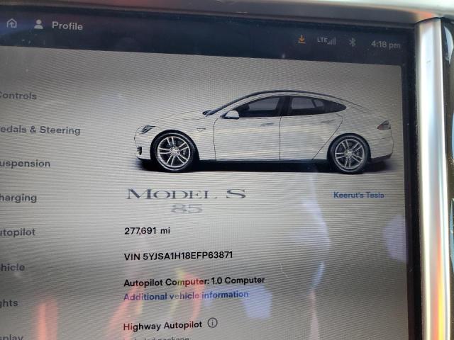 5YJSA1H18EFP63871 - 2014 TESLA MODEL S 白色 照片 9
