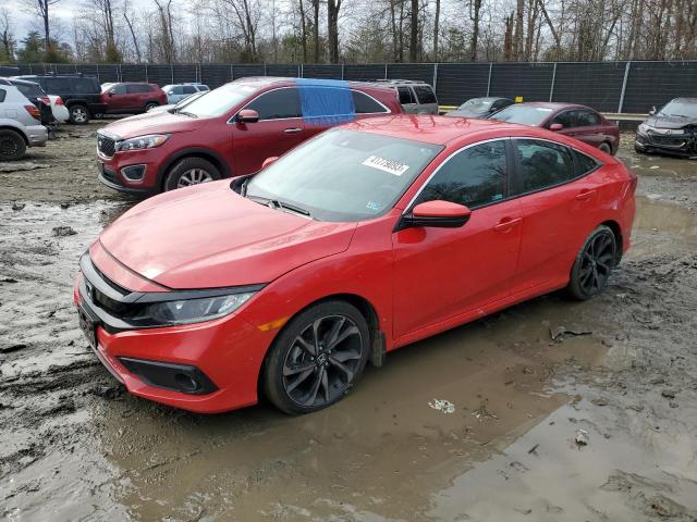 2HGFC2F87KH536082 - 2019 HONDA CIVIC SPORT RED photo 1