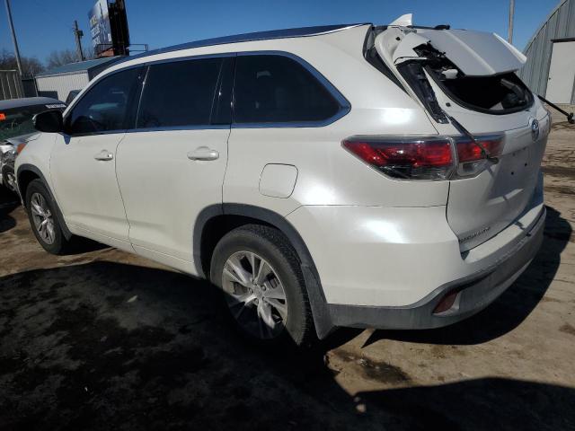 5TDJKRFH2ES068322 - 2014 TOYOTA HIGHLANDER XLE 白色 照片 2