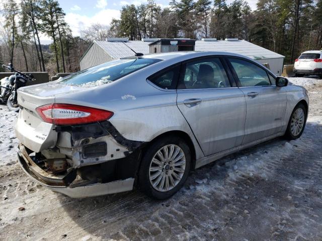 3FA6P0LU1GR300036 - 2016 FORD FUSION SE HYBRID SILVER photo 3