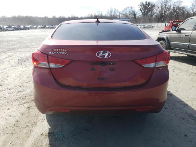 5NPDH4AE8DH407553 - 2013 HYUNDAI ELANTRA GLS RED photo 6