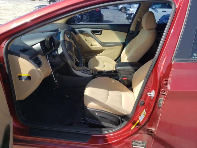 5NPDH4AE8DH407553 - 2013 HYUNDAI ELANTRA GLS RED photo 7