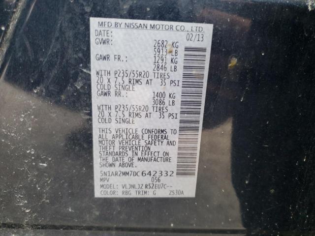 5N1AR2MM7DC642332 - 2013 NISSAN PATHFINDER S BLUE photo 13