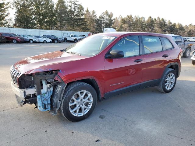 1C4PJLAB1EW288256 - 2014 JEEP CHEROKEE SPORT RED photo 1