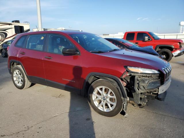 1C4PJLAB1EW288256 - 2014 JEEP CHEROKEE SPORT RED photo 4