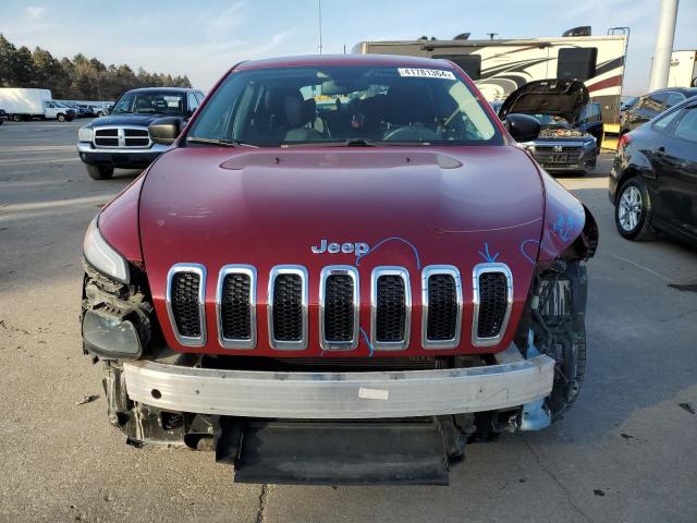 1C4PJLAB1EW288256 - 2014 JEEP CHEROKEE SPORT RED photo 5