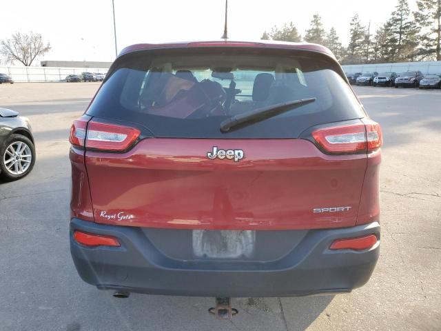 1C4PJLAB1EW288256 - 2014 JEEP CHEROKEE SPORT RED photo 6