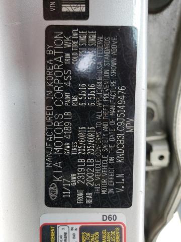 KNDCB3LC9J5149476 - 2018 KIA NIRO FE SILVER photo 13