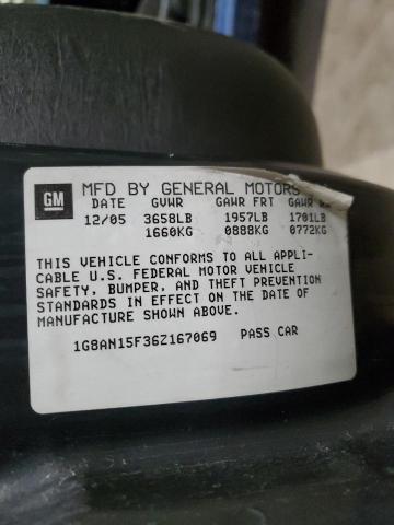 1G8AN15F36Z167069 - 2006 SATURN ION LEVEL 2 BLUE photo 12
