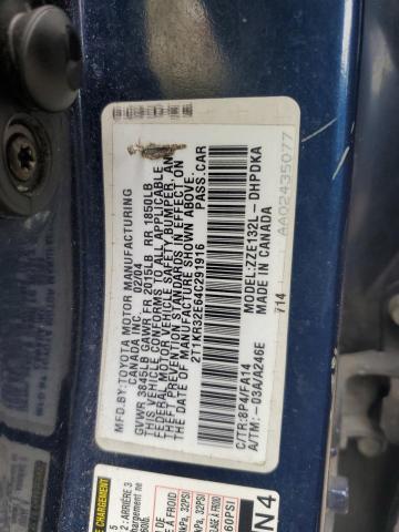 2T1KR32E64C291916 - 2004 TOYOTA MATRIX 蓝色 照片 12