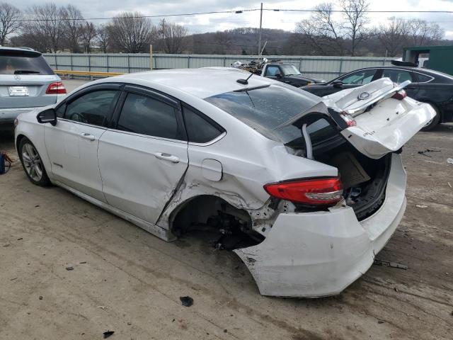 3FA6P0LU7JR209067 - 2018 FORD FUSION SE HYBRID WHITE photo 2