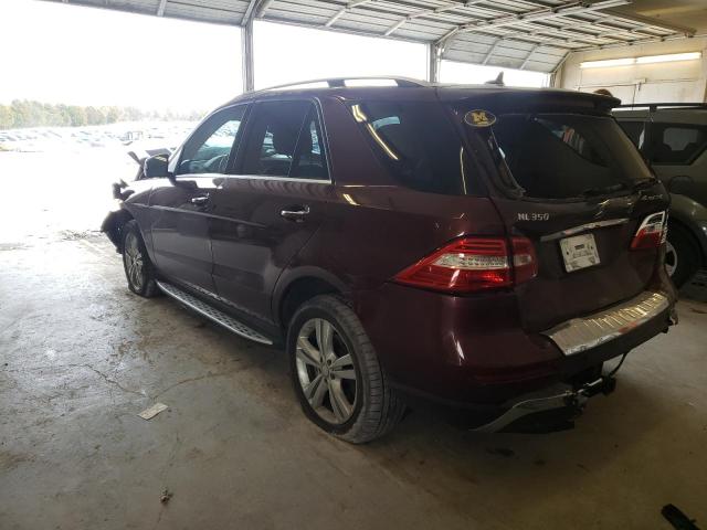 4JGDA5HB6DA128188 - 2013 MERCEDES-BENZ ML 350 4MATIC MAROON photo 2
