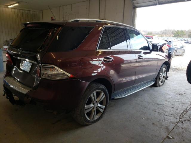 4JGDA5HB6DA128188 - 2013 MERCEDES-BENZ ML 350 4MATIC MAROON photo 3