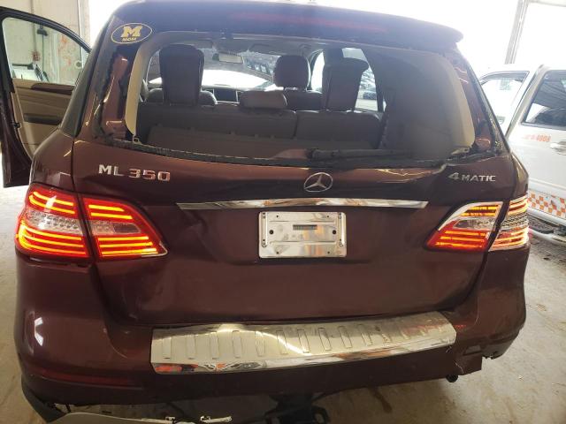 4JGDA5HB6DA128188 - 2013 MERCEDES-BENZ ML 350 4MATIC MAROON photo 6