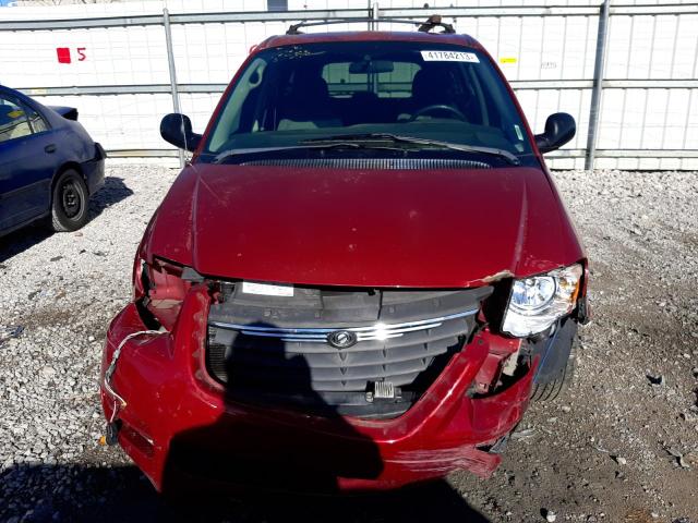 2A4GP54L47R297022 - 2007 CHRYSLER TOWN & COU TOURING წითელი ფოტო 5