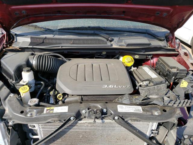 2C4RDGBGXHR664015 - 2017 DODGE GRAND CARA SE RED photo 12