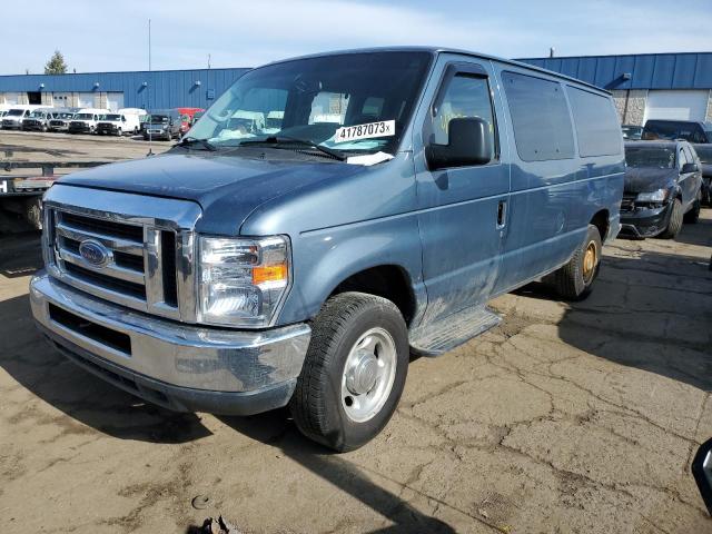 1FMNE1BL7EDB11922 - 2014 FORD ECONOLINE E150 WAGON BLUE photo 1