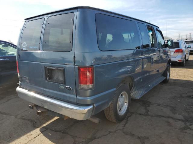 1FMNE1BL7EDB11922 - 2014 FORD ECONOLINE E150 WAGON BLUE photo 3