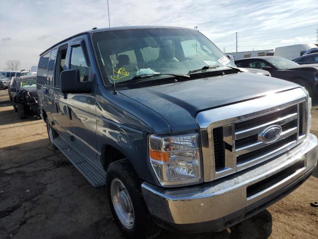 1FMNE1BL7EDB11922 - 2014 FORD ECONOLINE E150 WAGON BLUE photo 4