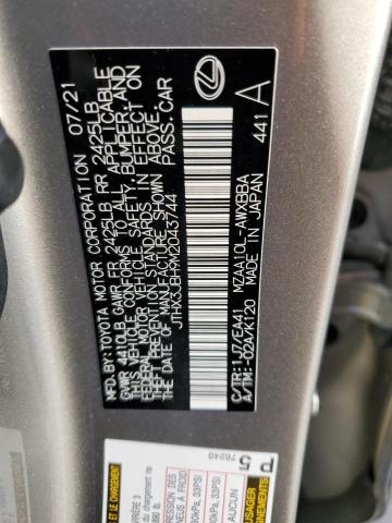 JTHX3JBH9M2043744 - 2021 LEXUS UX 200 GRAY photo 12