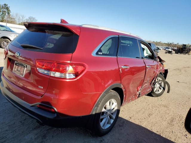 5XYPGDA3XGG054890 - 2016 KIA SORENTO LX RED photo 3