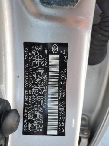 JTDKN3DU4C5428380 - 2012 TOYOTA PRIUS SILVER photo 13