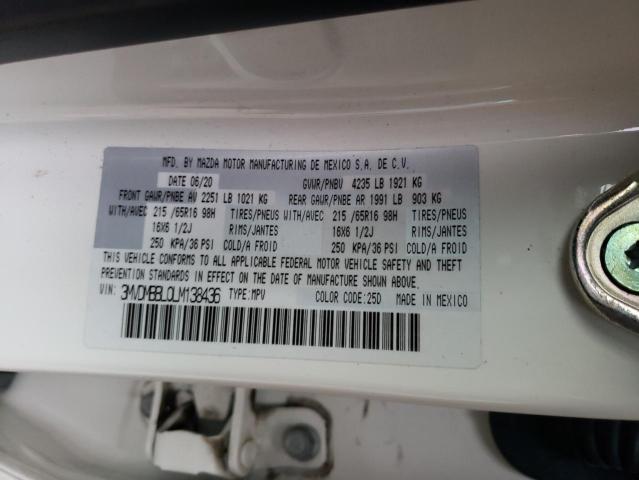 3MVDMBBL0LM138436 - 2020 MAZDA CX-30 WHITE photo 12