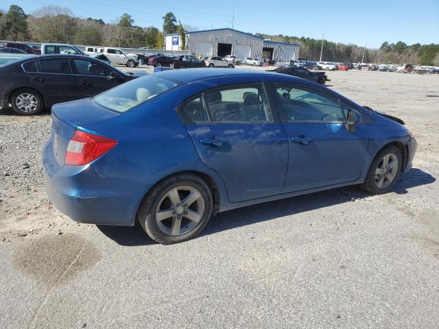 2HGFB2F53CH577898 - 2012 HONDA CIVIC LX BLUE photo 3